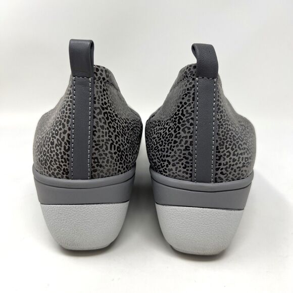 Vionic Jacey Comfort Shoes Gray Leather Slip On Low Wedge Heel Women’s Size 8 - Picture 9 of 12